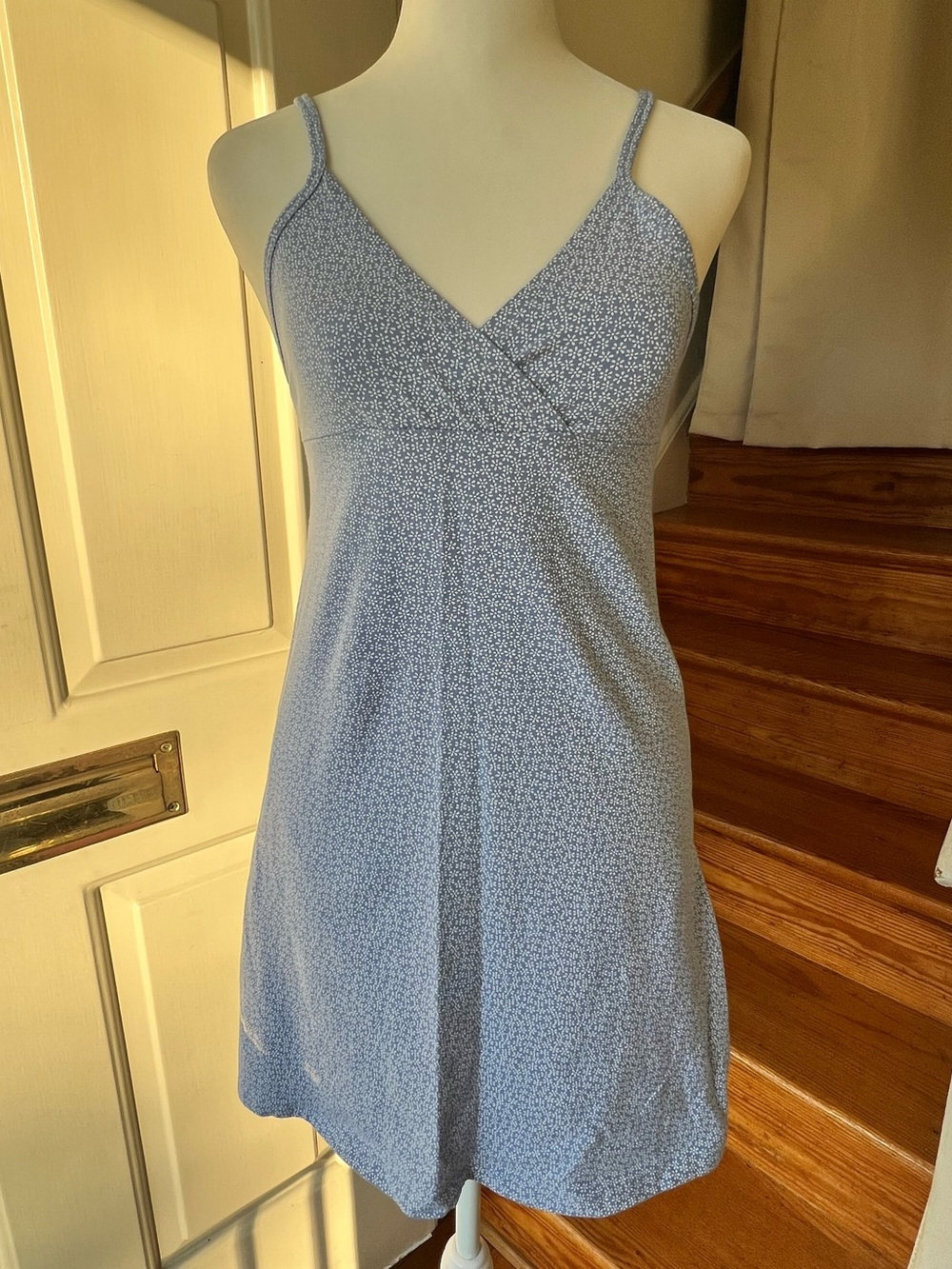Brandy Melville Light Blue Floral Slip Dress